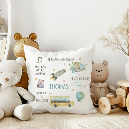 Personalised Back to School Soft Keepsake Cushion