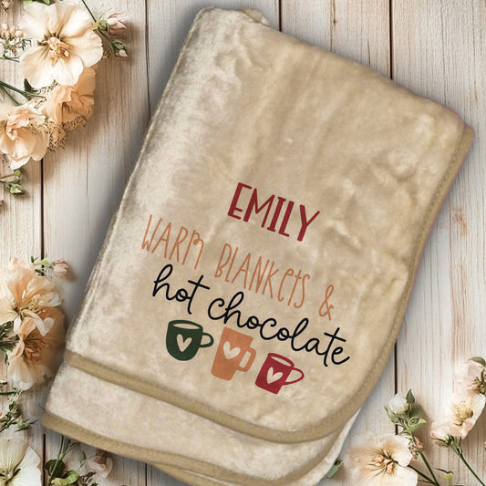 Personalised Super Soft Warm Unique Blanket, bespoke cosy style comforter