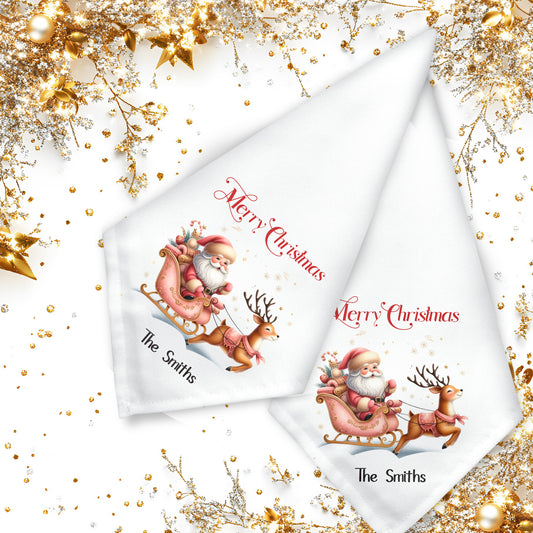 Personalised Christmas Deer Design Design Napkin