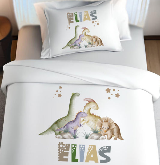 Dinosaur World - Personalised Duvet Cover Set