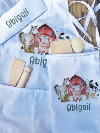 Farm Animals- Personalised Kids Baking Set