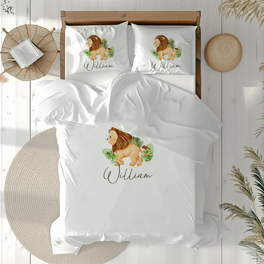 Lion Safari - Personalised Duvet Cover Set