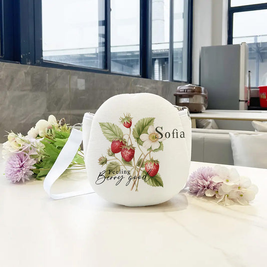 Personalised Strawberry 'Feeling Berry Good' Shoulder Bag for Kids