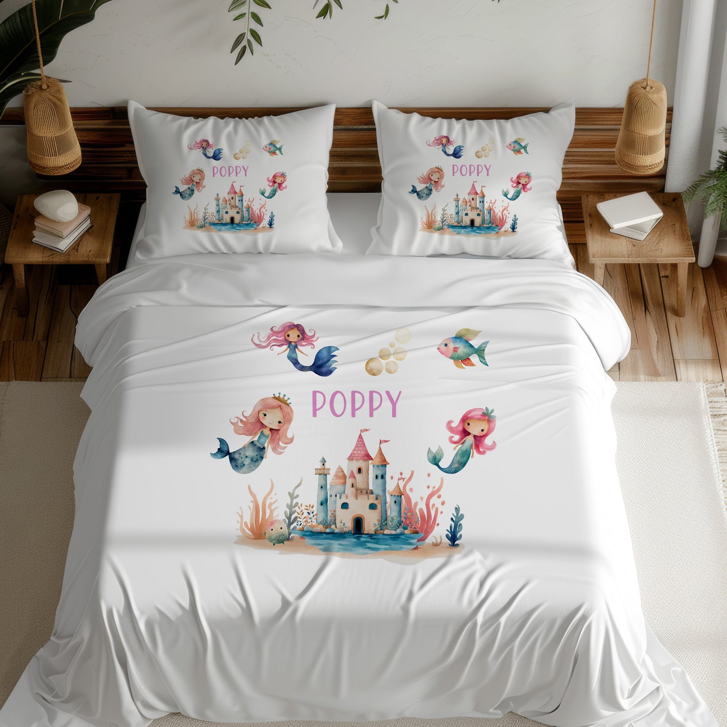 Magical Mermaid - Personalised Kids Duvet Cover Set