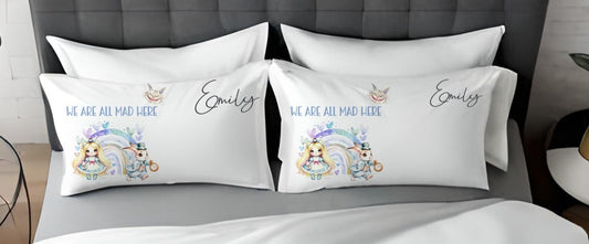 We Are All Mad Here -Alice in Wonderland Personalised Duvet Cover Set