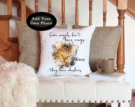 Personalised Own photo Design Cat Lovers Memory Cushion