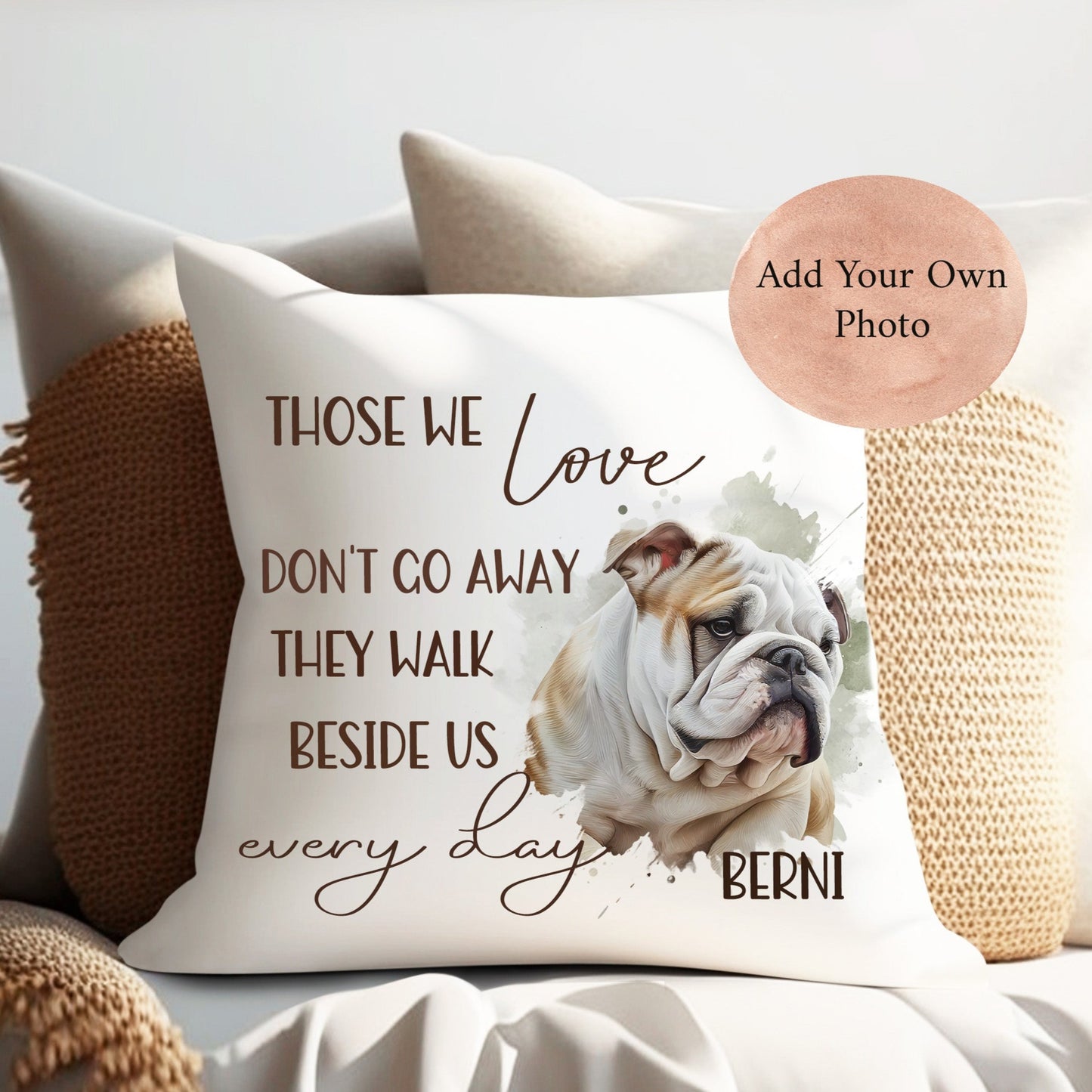 Personalised with Your own Photo Dog Memory Gift Cushion