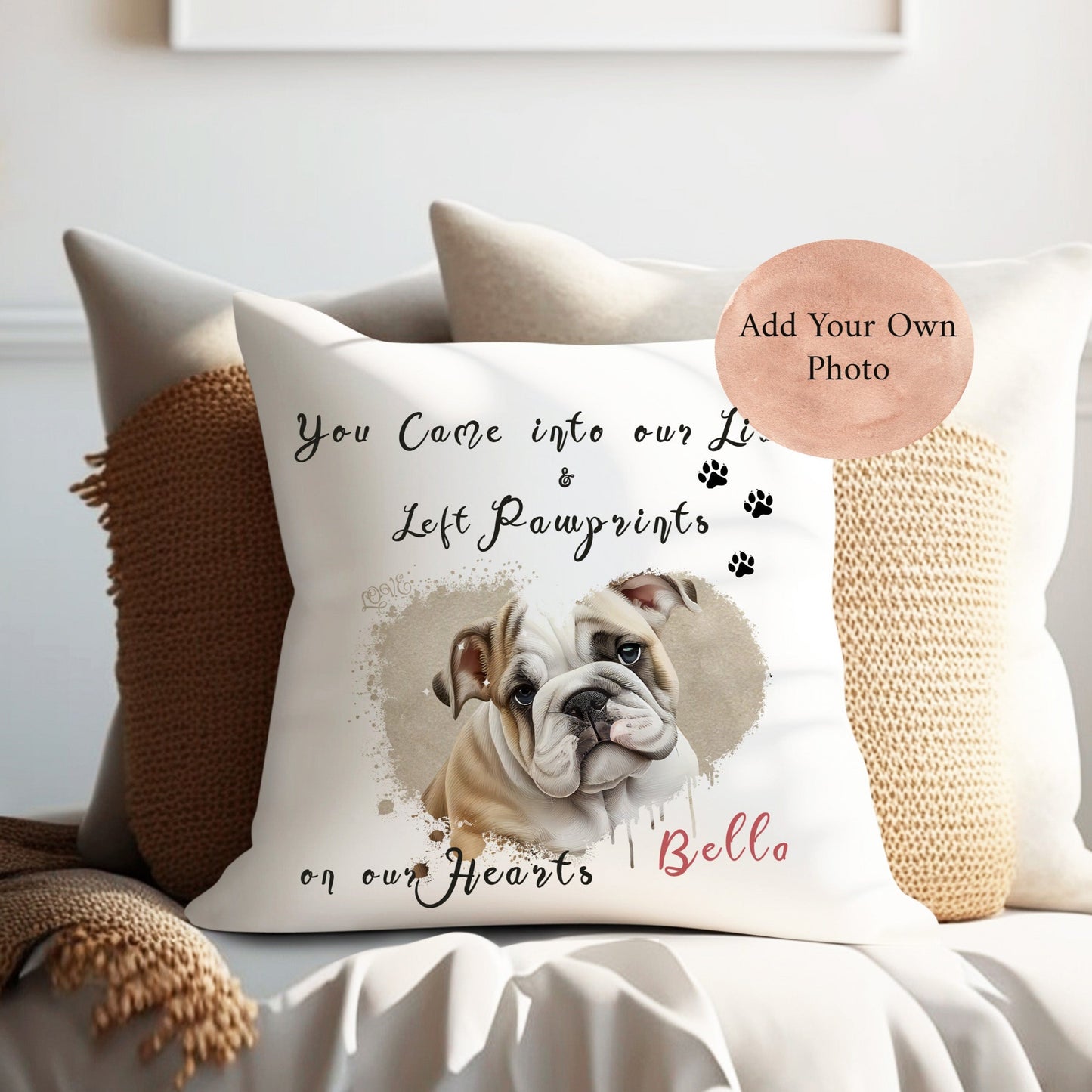 Portrait Print Dog Lovers Memory Cushion