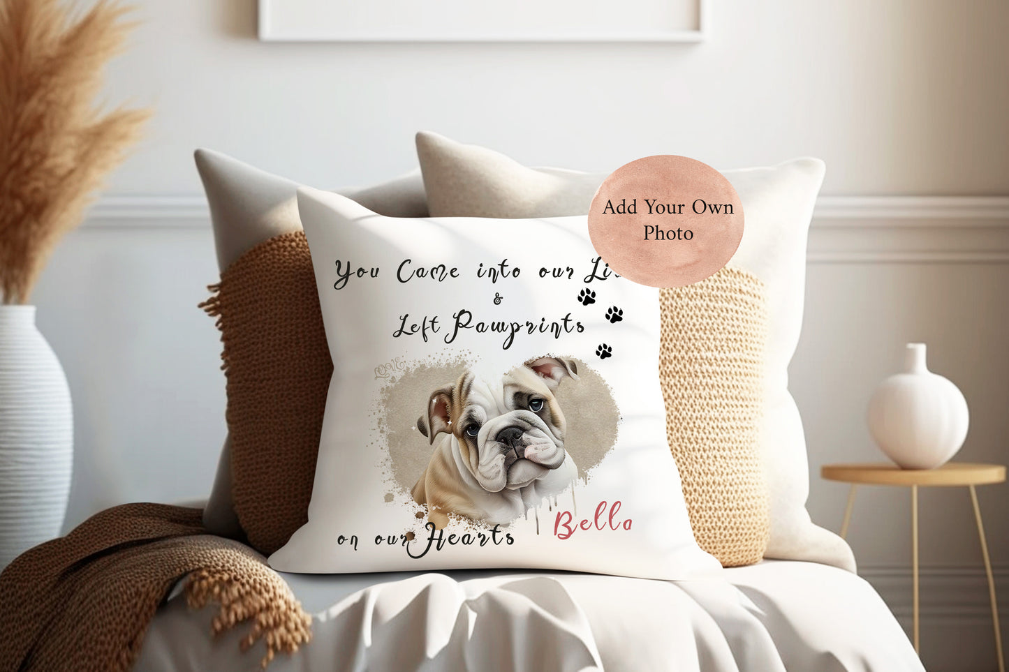 Portrait Print Dog Lovers Memory Cushion