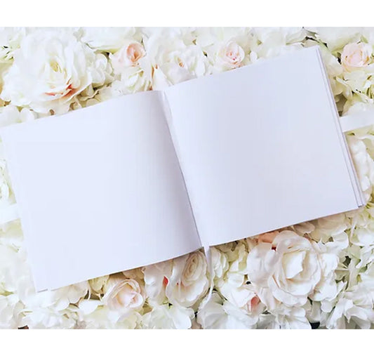 Cute Elephant Theme Baby Shower Guestbook with Ribbon