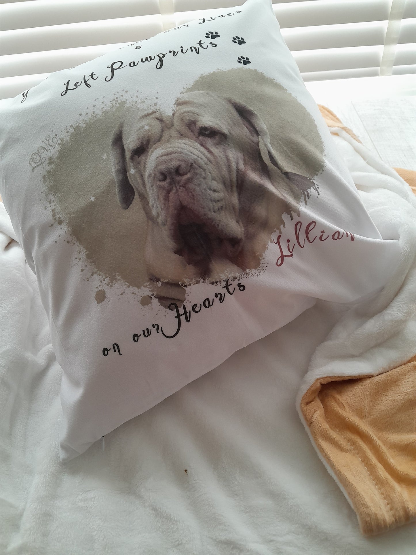 Portrait Print Dog Lovers Memory Cushion