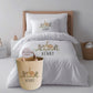 Personalised Jungle Animals Kids Duvet Set Toy Basket