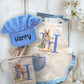 Blue Bunny - Personalised Kids Linen Style Apron Baking Set