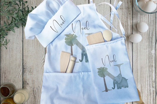 Safari Initial - Personalised Kids Unique Baking Set