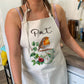 Personalised Robin Bird Design Quality Linen Apron Gift Set
