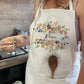 Personalised Wildflower Bridal Linen Apron Gift Set