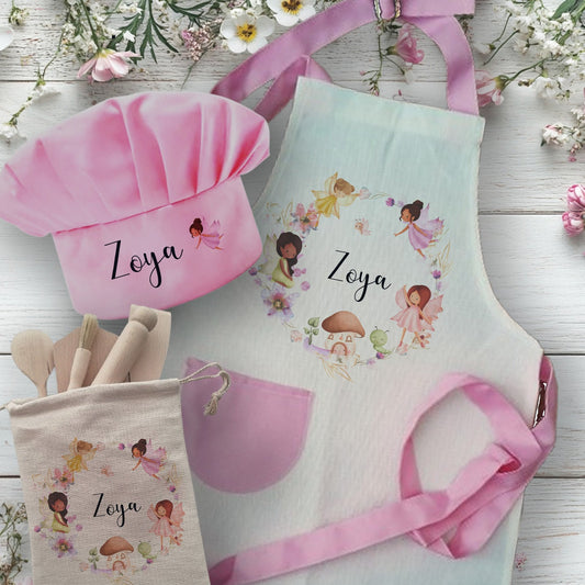 Flower Fairy - Personalised Kids Linen Quality  Baking Set