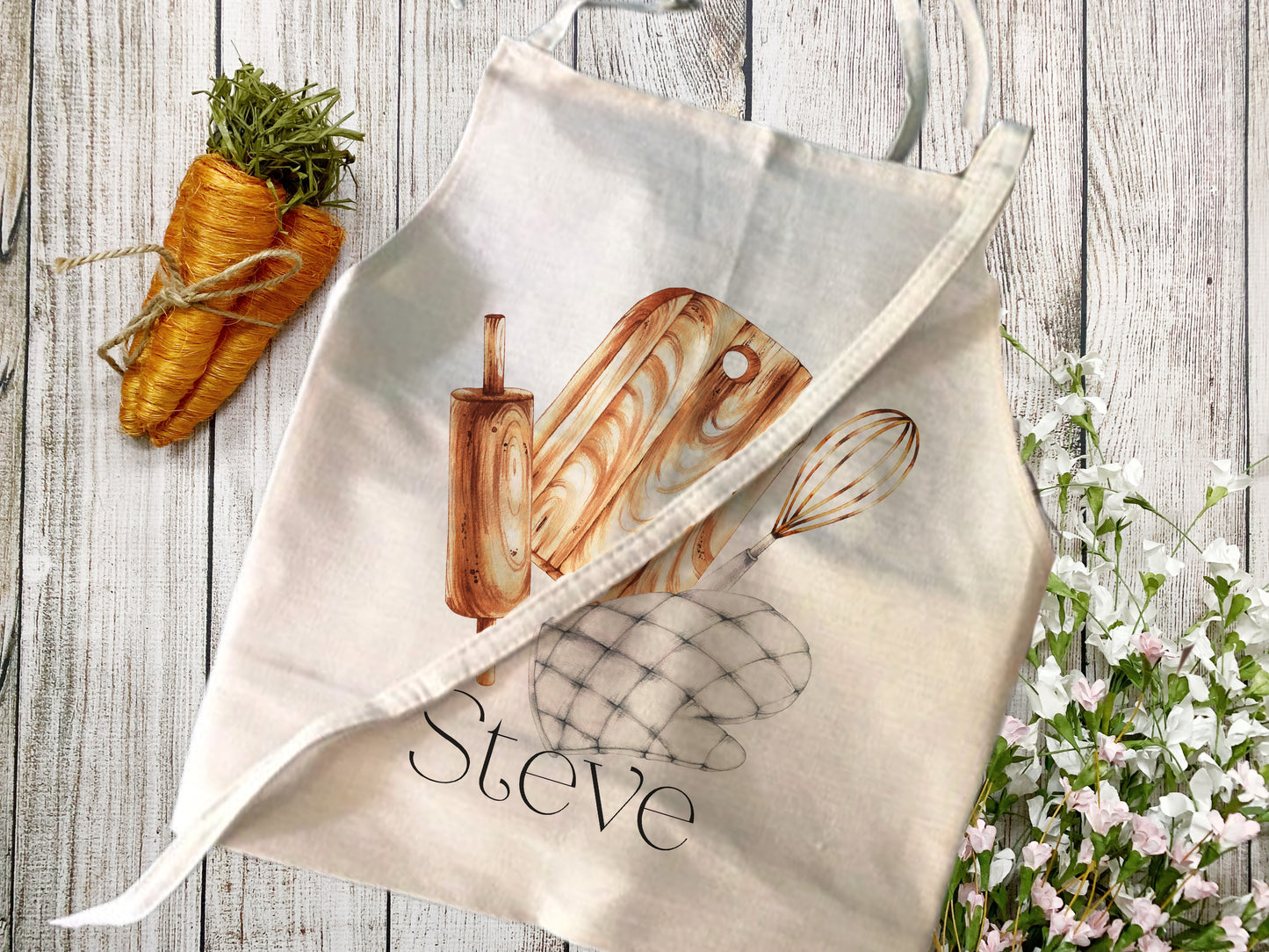 Personalised Quality Linen Baking Apron Gift Set