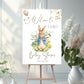 Blue Bunny Personalised Baby Shower Welcome Sign Backdrop