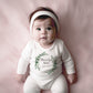 Personalised Wreath Theme Flower Girl Eucalyptus Baby Romper