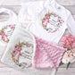 Personalised Pink Rabbit Christening Baby Outfit Gift Set