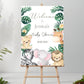 Personalised Green Safari Baby Shower Welcome Sign