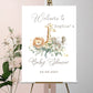 Personalised Safari Theme Baby Shower Welcome Sign Banner