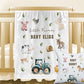 FUTURE FARMER- Personalised Baby Blanket Cushion Romper Set