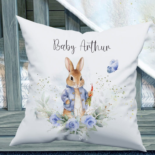 Personalised Blue Bunny Print Kid Toy Basket Storage