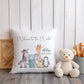 Personalised Safari Animals Nursery Cushion Set