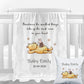 Pooh Bear Design Personalised Baby Blanket Set