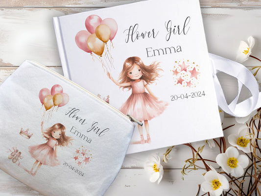 Flower Girl Letter Makeup Bag