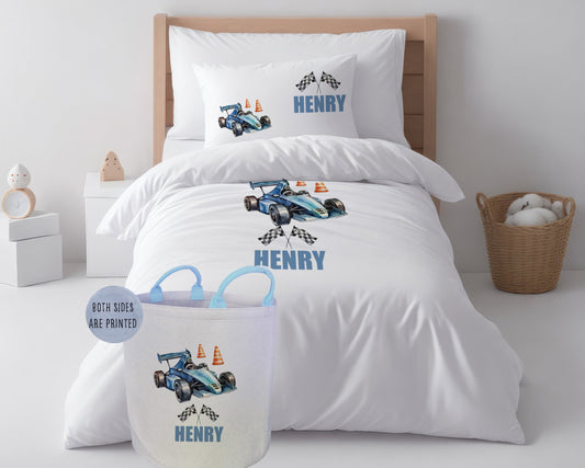 Racer Boy - Personalised Car theme Duvet Cover Set