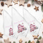 Pink Theme Christmas Landscape Design Napkin Set