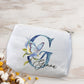 Blue Butterfly Letter Makeup Bag