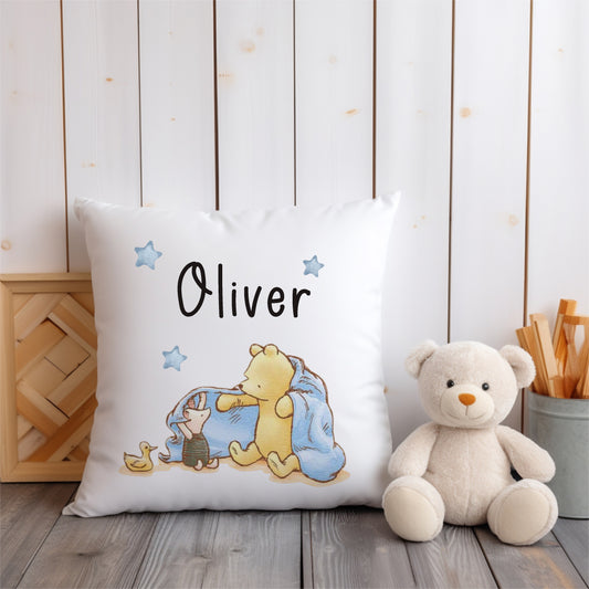 Personalised Cute Pooh Bear Nursery Cushion