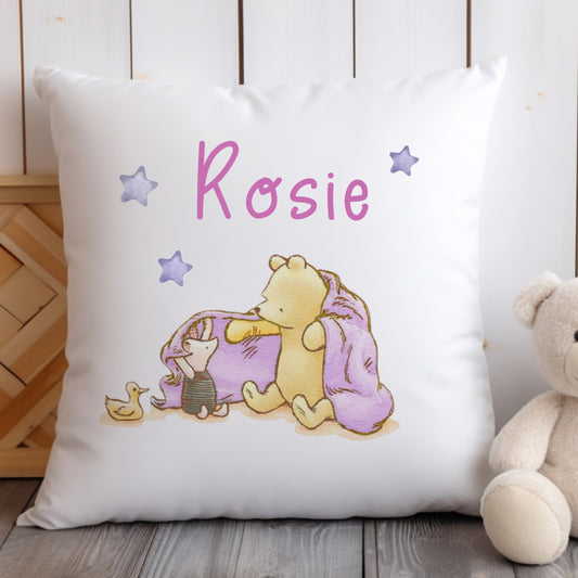 Pink Pooh Bear & Friends - Personalised Duvet Cover Set