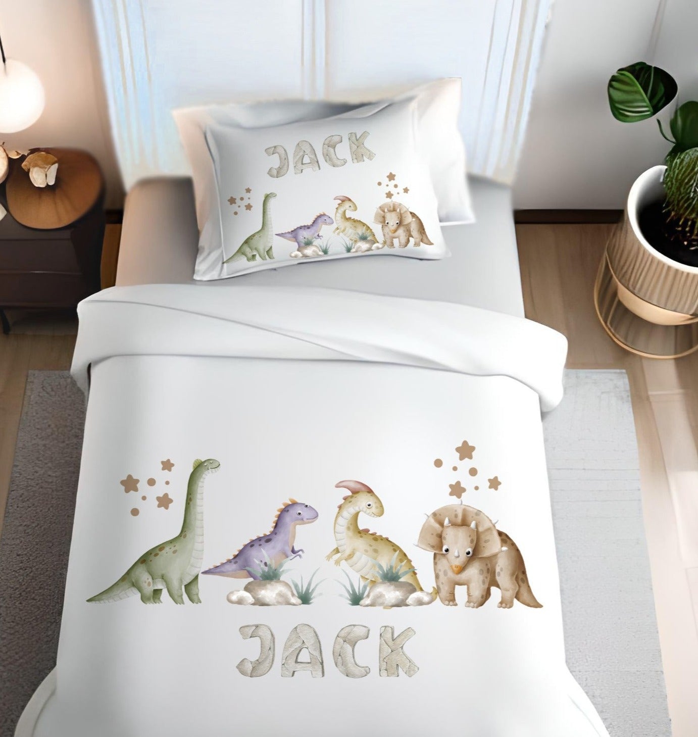 Dinosaur World - Personalised Duvet Cover Set