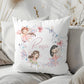 Personalised Custom named Flower Fairy rainbow Nursery Cushion