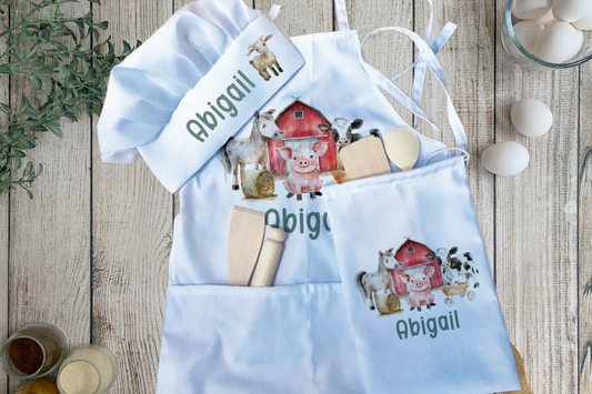 Farm Animals- Personalised Kids Baking Set