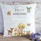 Woodland Animals Rainbow Kids Personalised Reading Pocket Pillow