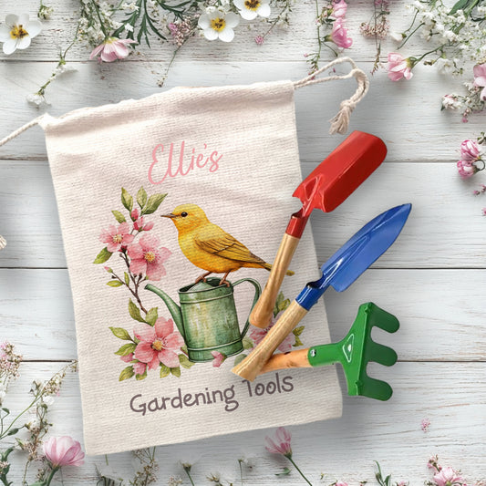 Little Bird Personalised Kid's Gardening Set Tool Kit