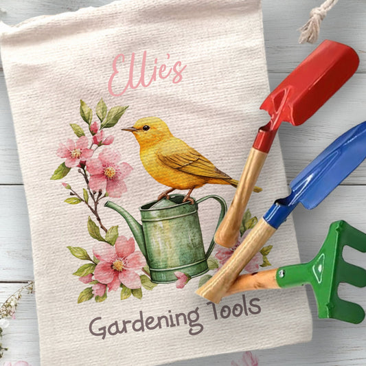 Little Bird Personalised Kid's Gardening Set Tool Kit