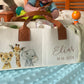 Safari Animals Baby Nappy Caddy Organiser - Personalised