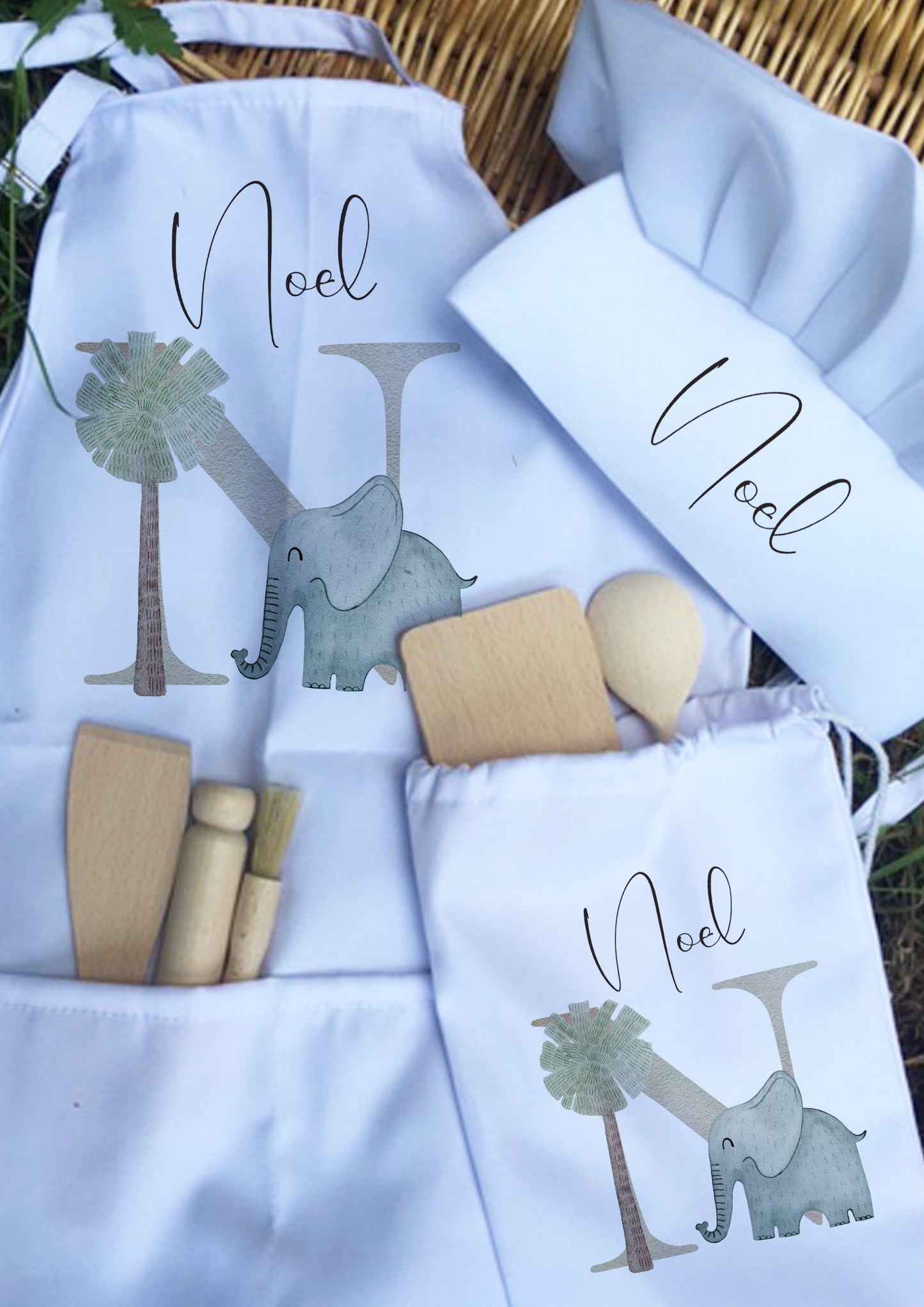 Safari Initial - Personalised Kids Unique Baking Set