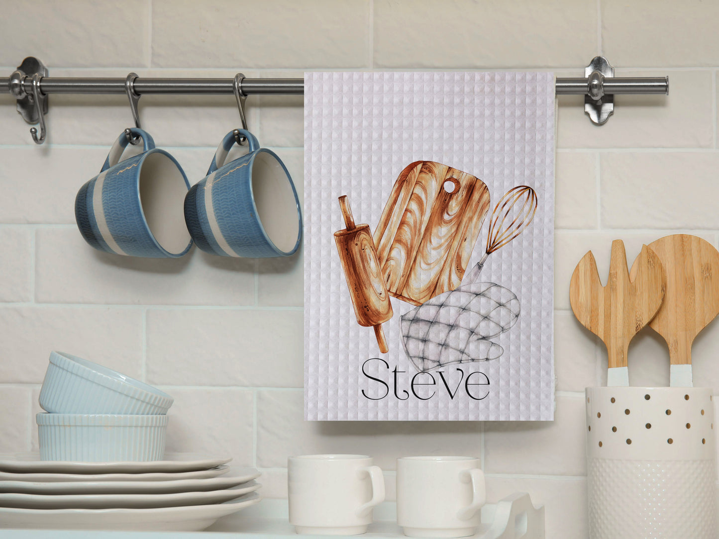 Dad's Kitchen Personalised Kitchen Towel Quality Linen Gift