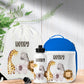 Jungle Animals Personalised Lunch Bag Bottle PE Set