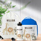 Safari Animals Personalised Lunch Bag Bottle PE Set