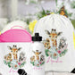 Cute Safari Animals Personalised Lunch Bag Bottle PE Set