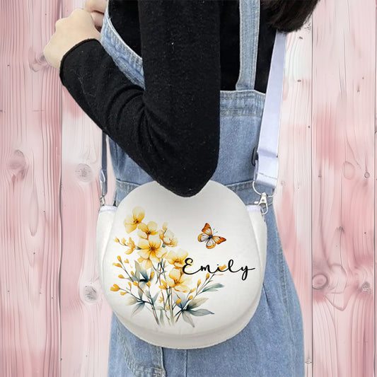 Personalised Yellow Flower Shoulder Bag for Kids